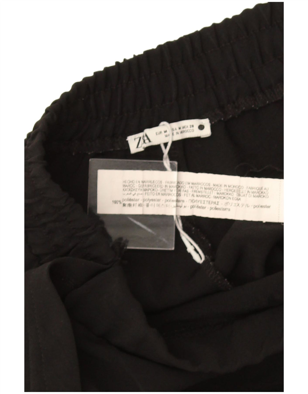 Zara Womens Wrap Casual Trousers Medium W30 L27 Black Polyester