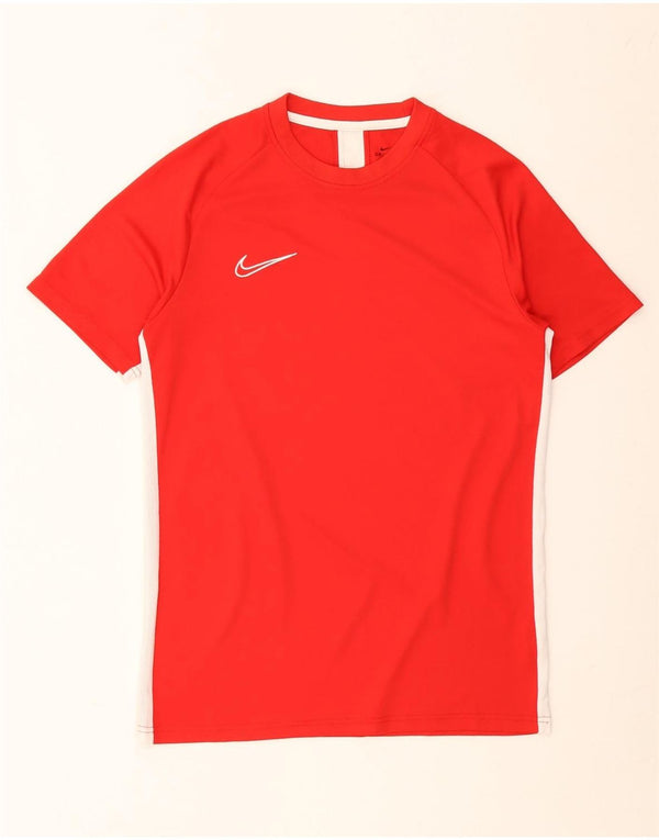 Nike Mens Dri Fit T-Shirt Top Medium Red Colourblock