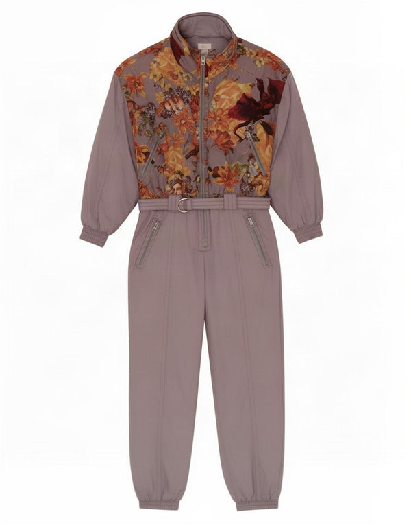 Salopetă de schi Etirel pentru femei UK 12 Medium Purple Floral Poliamidă