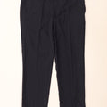 Marks & Spencer Mens Straight Suit Trousers W38 L29 Navy Blue Check Wool