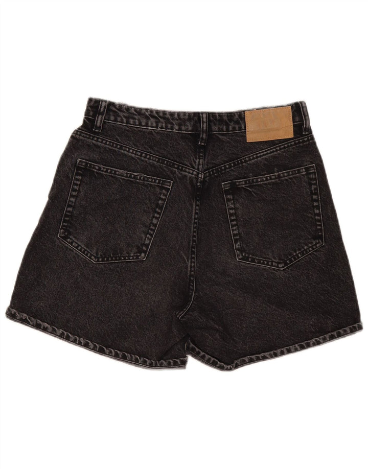 Zara Dame Denim Shorts EU 40 Medium W30 Grå Bomuld