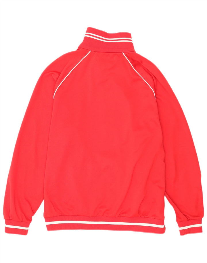 Kappa Mens Tracksuit Top Jacket Small Red Polyester
