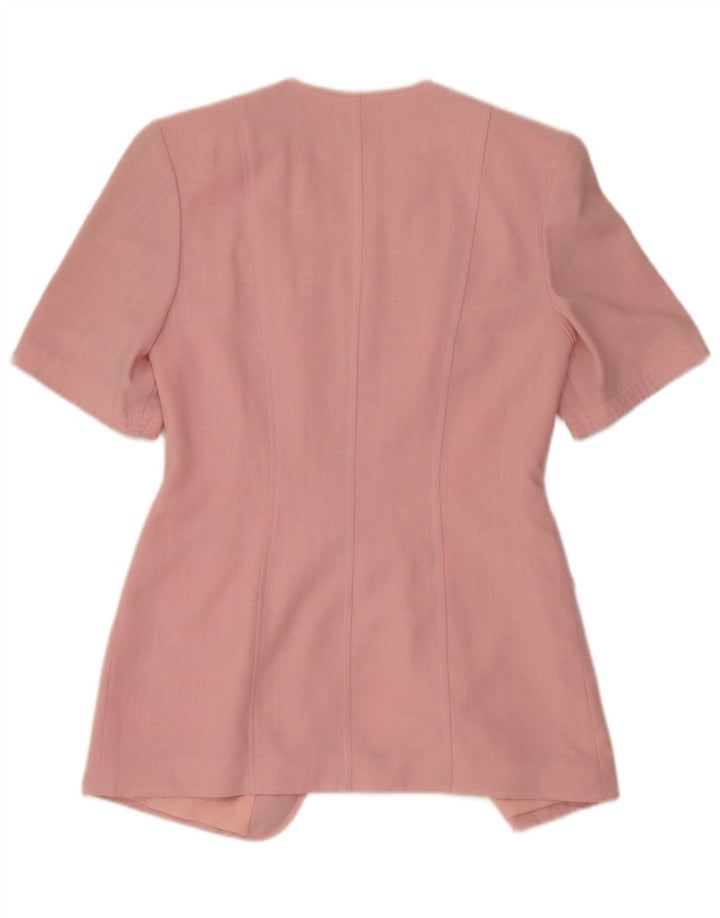 Vintage dame kortærmet 5-knaps blazerjakke EU 40 Medium Pink