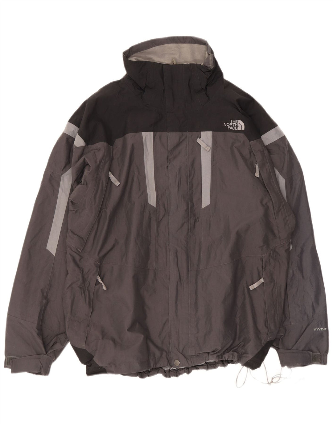 The North Face Mens Rain Jacket UK 40 Large Grey Colourblock