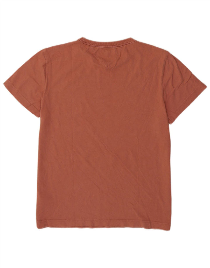 Tommy Hilfiger Mens T-Shirt Top Medium Brown Cotton