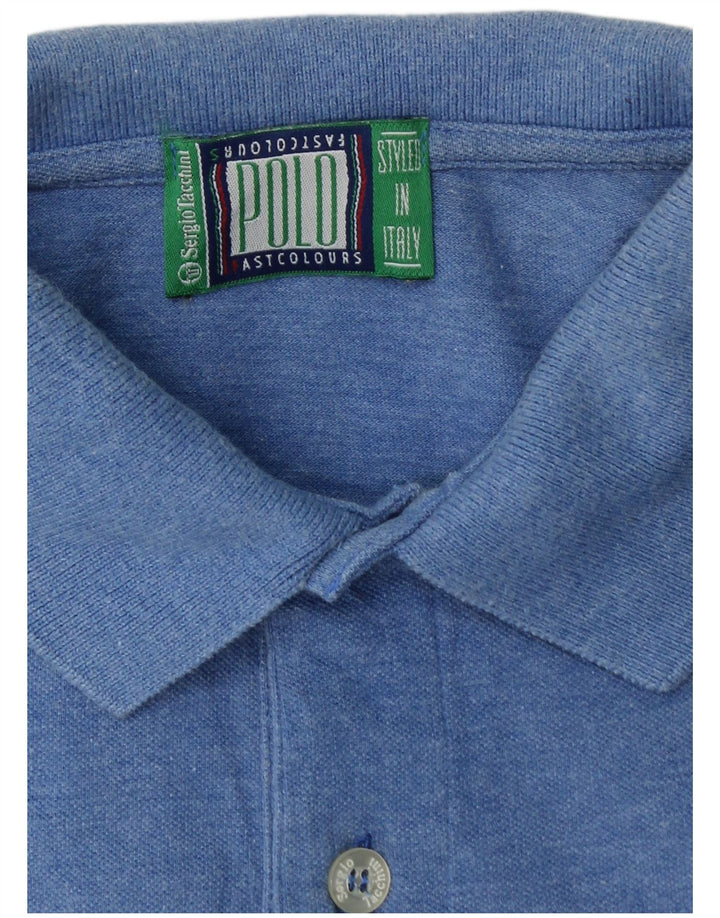 Sergio Tacchini Mens Polo Shirt Medium Blue
