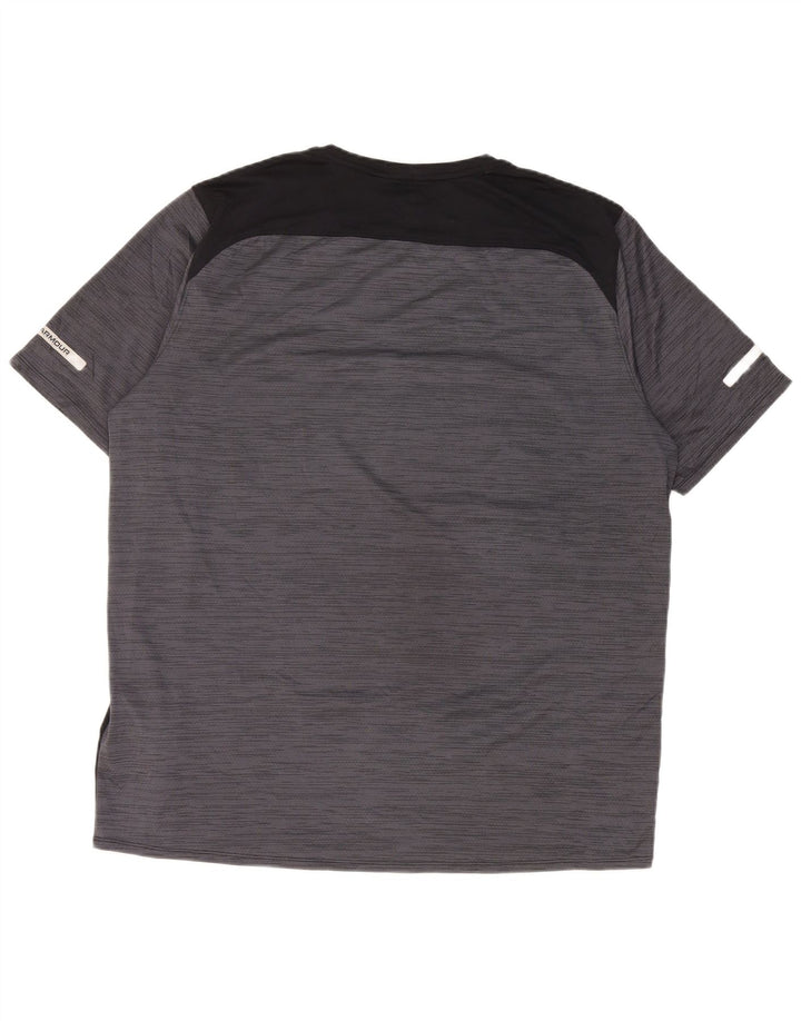 Under Armour Mens T-Shirt Top XL Grey Colourblock Polyester