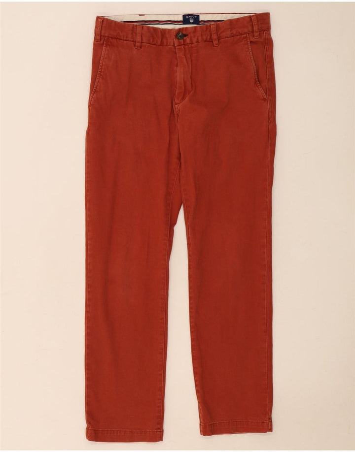 Gant Mens Regular Chino Trousers W32 L30 Red