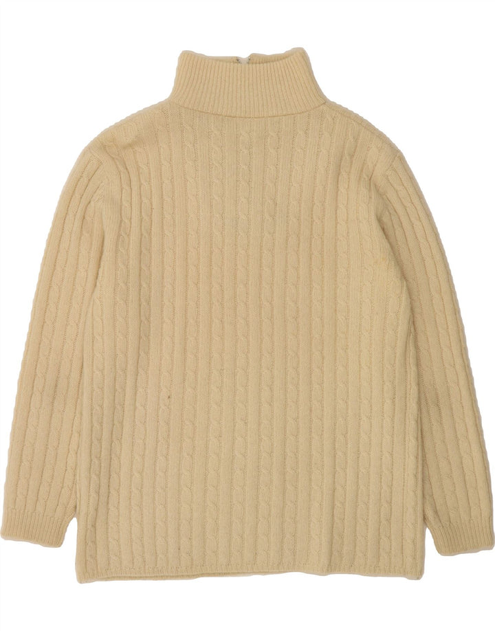 ALPHORN Womens Zip Neck Jumper Sweater UK 14 Medium Off White Wool Vintage Alphorn and Second-Hand Alphorn from Messina Hembry 