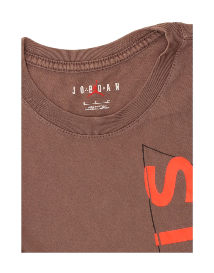 JORDAN Mens Paris Saint- Germain Graphic T-Shirt Top Small Brown