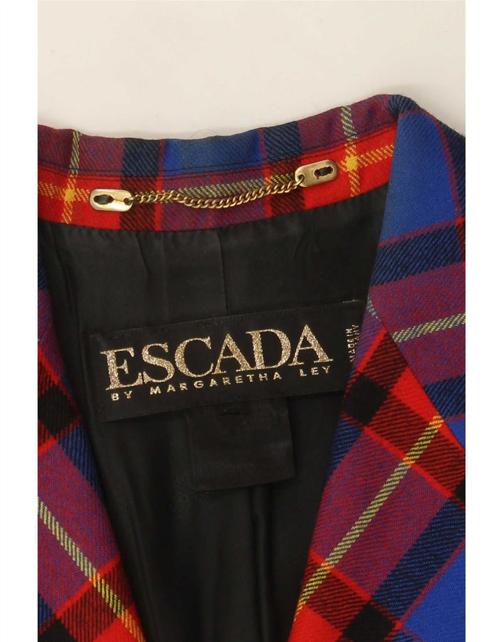 Escada Womens by Margaretha Ley Blazer Jacket UK 14 Medium Multicolor
