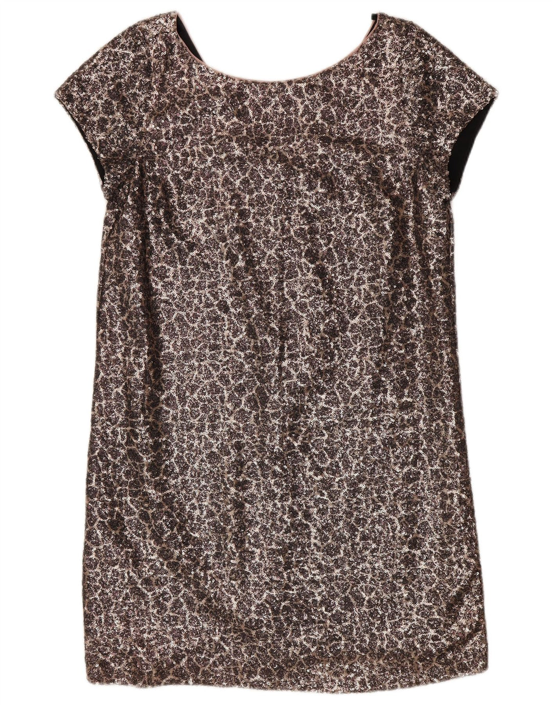 Επόμενο γυναικείο φόρεμα με παγιέτες Shift UK 12 Medium Silver Nylon
