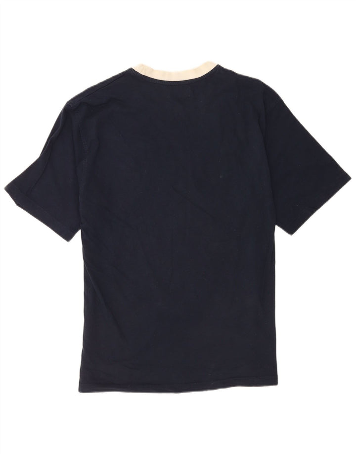 Fred Perry Mens T-Shirt Top Large Navy Blue Cotton