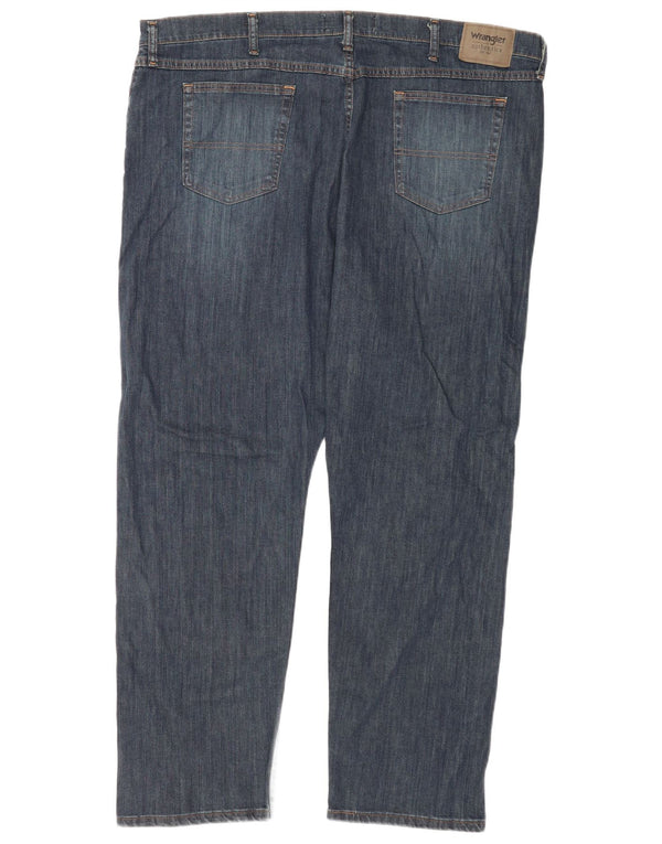 Wrangler Herren Straight Jeans W46 L32 Blaue Baumwolle