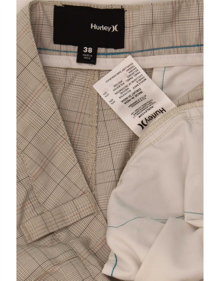 Hurley Herre Cargo Shorts W38 XL Grå ternet polyester