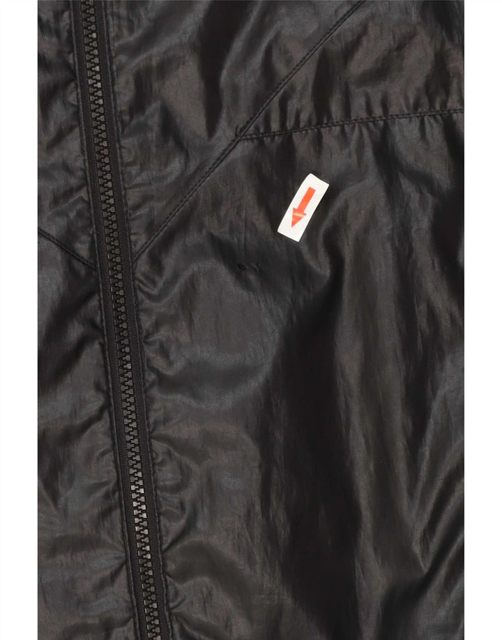 Adidas Mens Hooded Rain Jacket UK 38 Medium Black Polyester