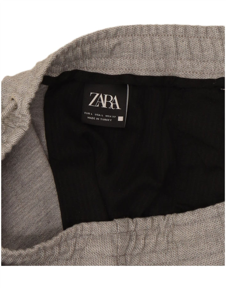 Zara Womens Tracksuit Trousers UK 16 Large  Grey