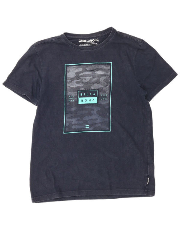 Billabong Grafik-T-Shirt für Jungen, 13–14 Jahre, marineblaue Baumwolle