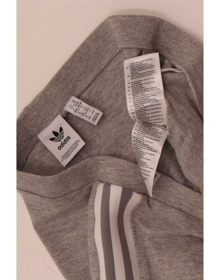 Adidas Dame Leggings UK 14 Medium Grey Bomuld