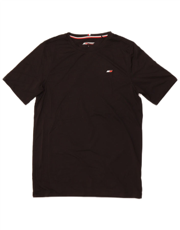 TOMMY HILFIGER Mens T-Shirt Top Small Black Polyester