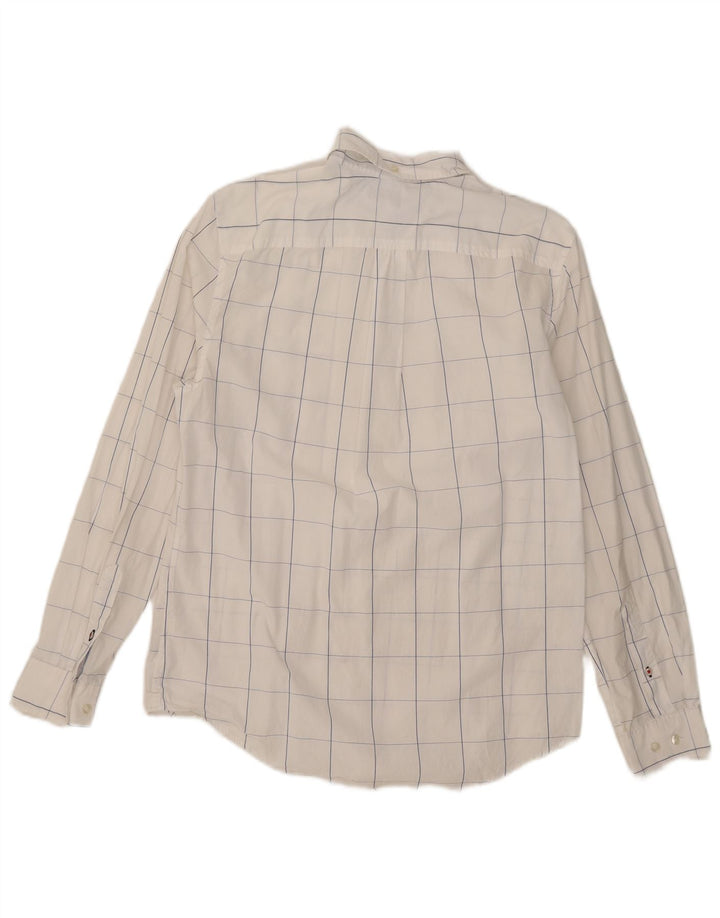 Tommy Hilfiger Mens Shirt Medium White Check Cotton