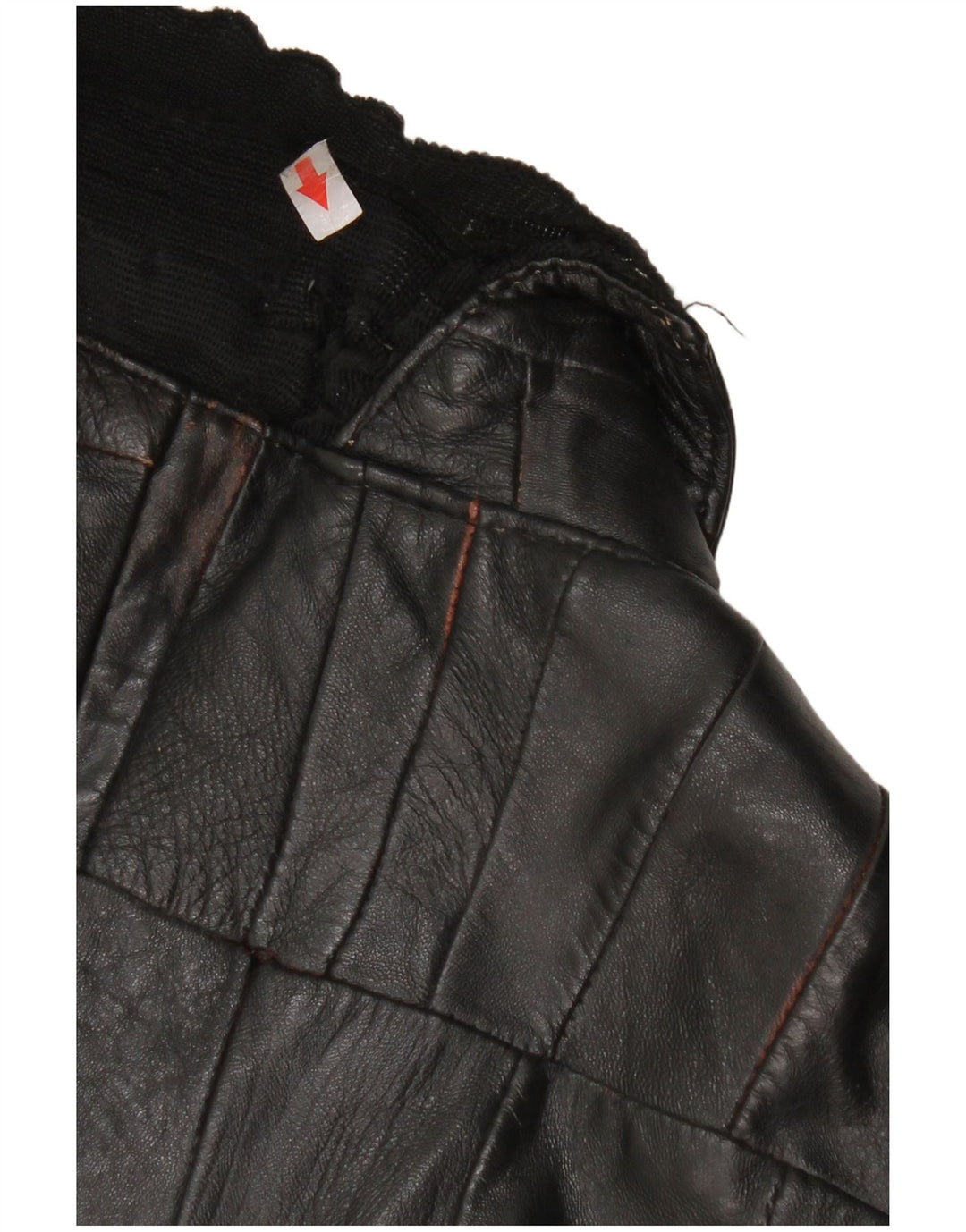 Vintage Womens Bomber Leather Jacket UK 12 Medium Black Leather