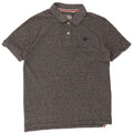 Polo da uomo Fat Face Large in cotone chiazzato grigio