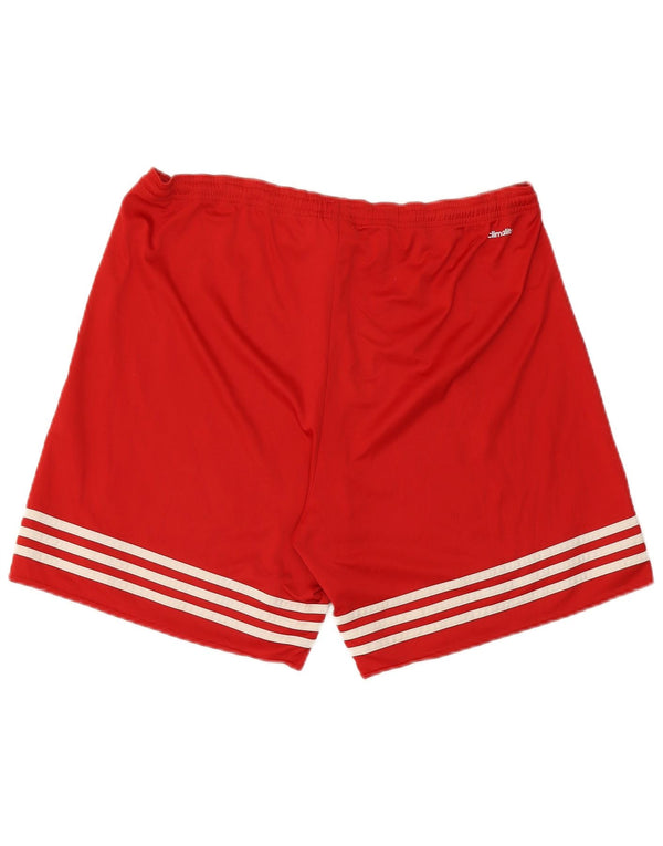 Pantaloncini sportivi Adidas Climalite da uomo XL rosso poliestere