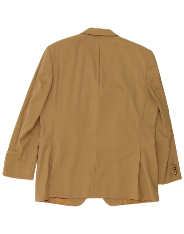 PIERRE CARDIN Veste Blazer 3 Boutons Homme UK 40 Grande Laine Vierge Beige