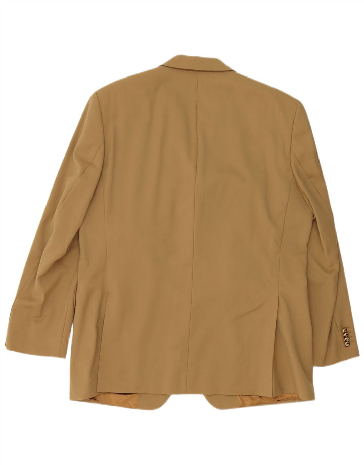 PIERRE CARDIN Herren 3-Knopf-Blazerjacke UK 40 Große beige Schurwolle