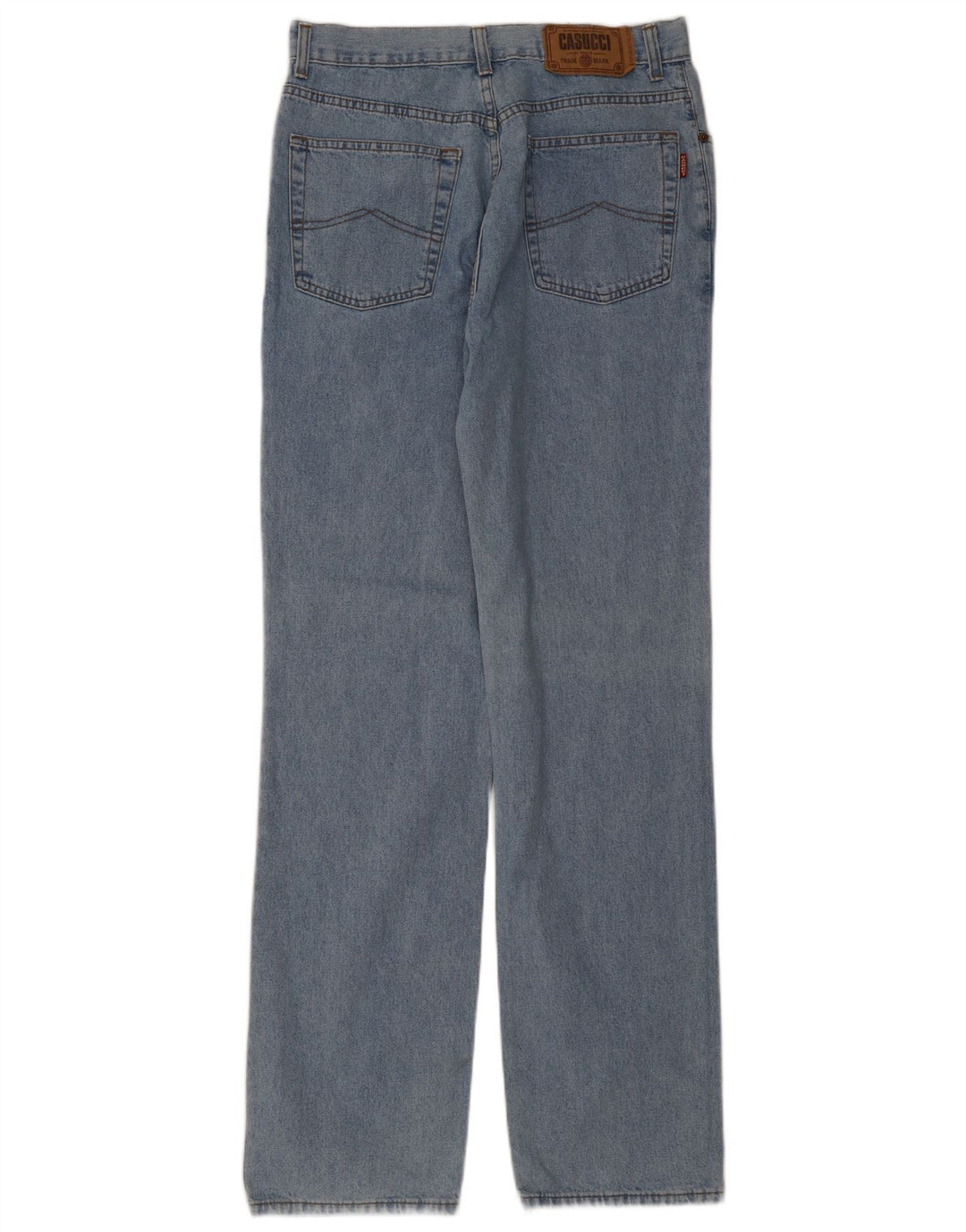 Casucci Mens Straight Jeans W36 L34 Blue Cotton