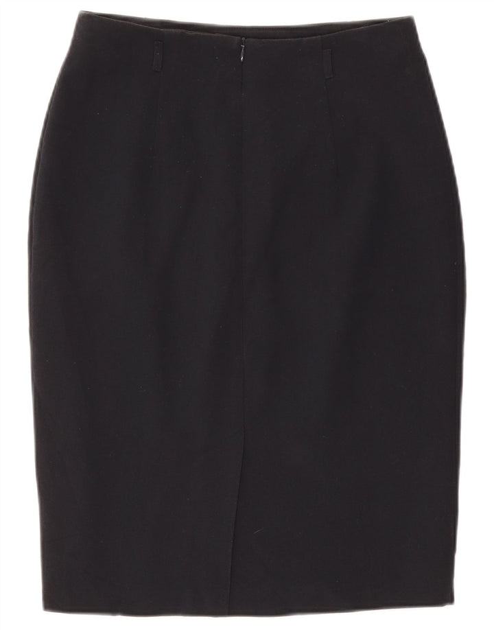 Marks & Spencer Womens Pencil Skirt UK 10 Small W27  Navy Blue Polyester
