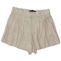 Zara Womens Pegged Chino Shorts Medium W28 Off White Viscose