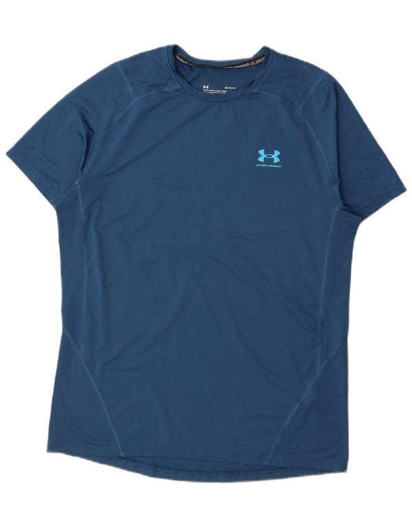 Under Armour Mens Heat Gear T-Shirt Top Large Blue