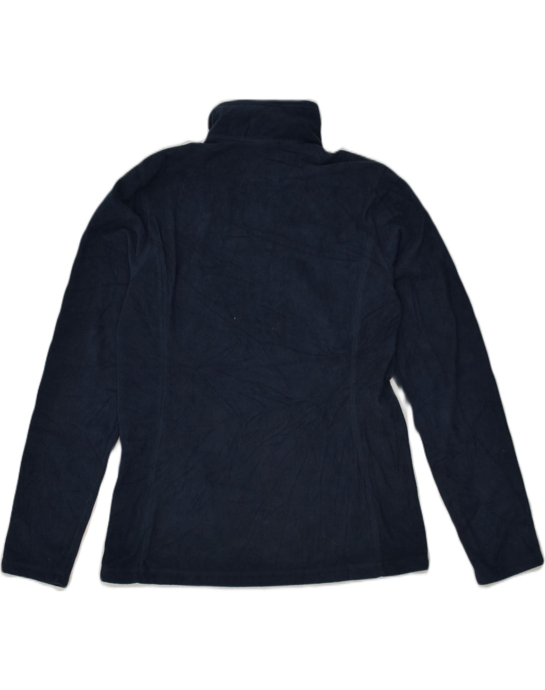 EDDIE BAUER Womens Zip Neck Fleece Jumper UK 10 Small Navy Blue Polyester | Vintage Eddie Bauer | Thrift | Second-Hand Eddie Bauer | Used Clothing | Messina Hembry 