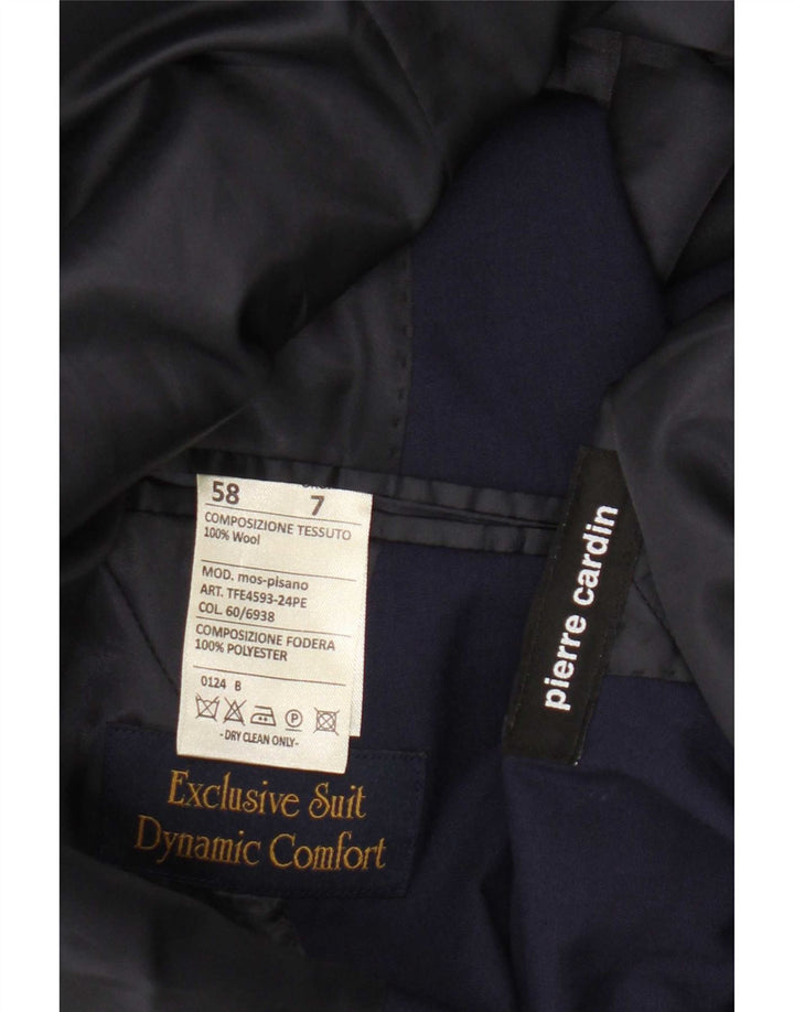 Мужской пиджак Pierre Cardin на 2 пуговицах UK 40, большой темно-синий, шерстяной