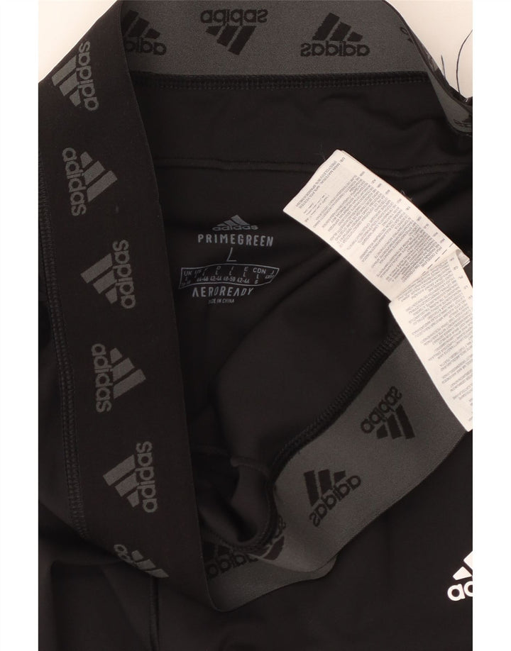Adidas Womens Leggings UK 16/ 18 Large  Black Polyester