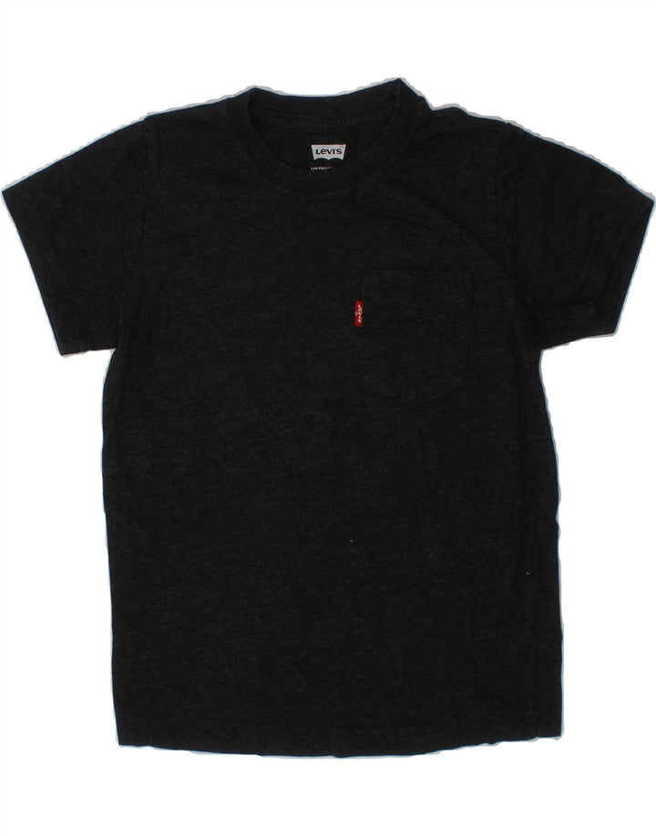 LEVI'S Boys T-Shirt Top 6-7 Years Large Grey Cotton Vintage Levi's and Second-Hand Levi's from Messina Hembry 