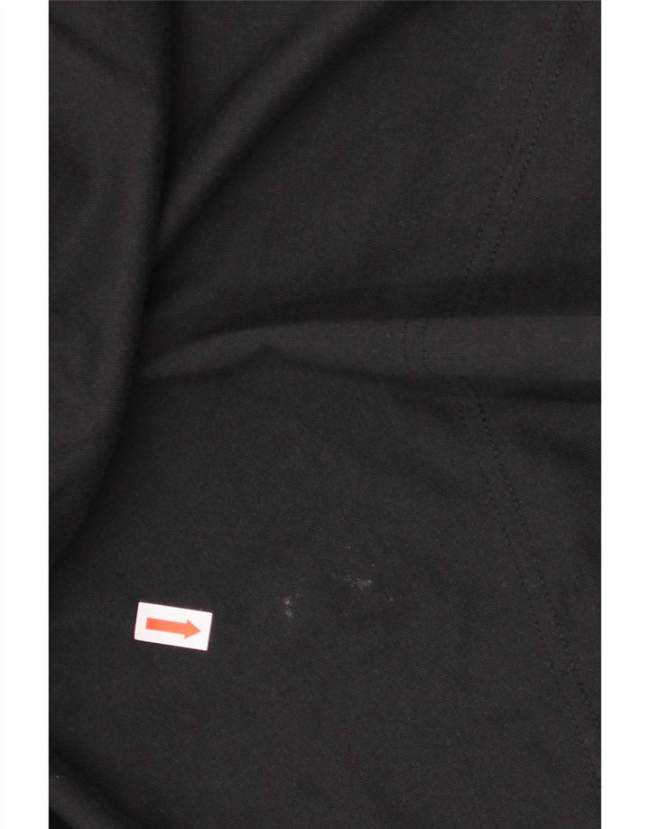 Top gráfico masculino Nike manga comprida grande preto