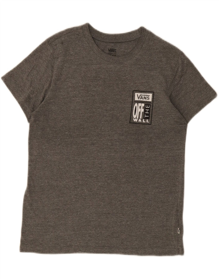VANS Womens Graphic T-Shirt Top UK 14 Medium Grey Polyester Vintage Vans and Second-Hand Vans from Messina Hembry 