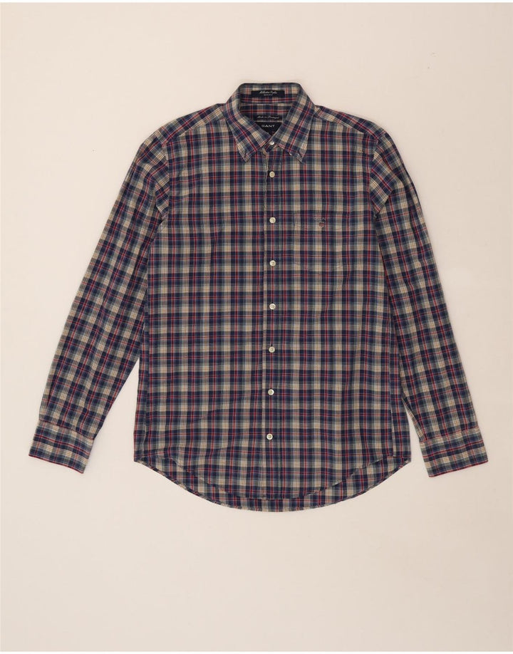 GANT Mens Regular Fit Shirt Medium Blue Check Cotton