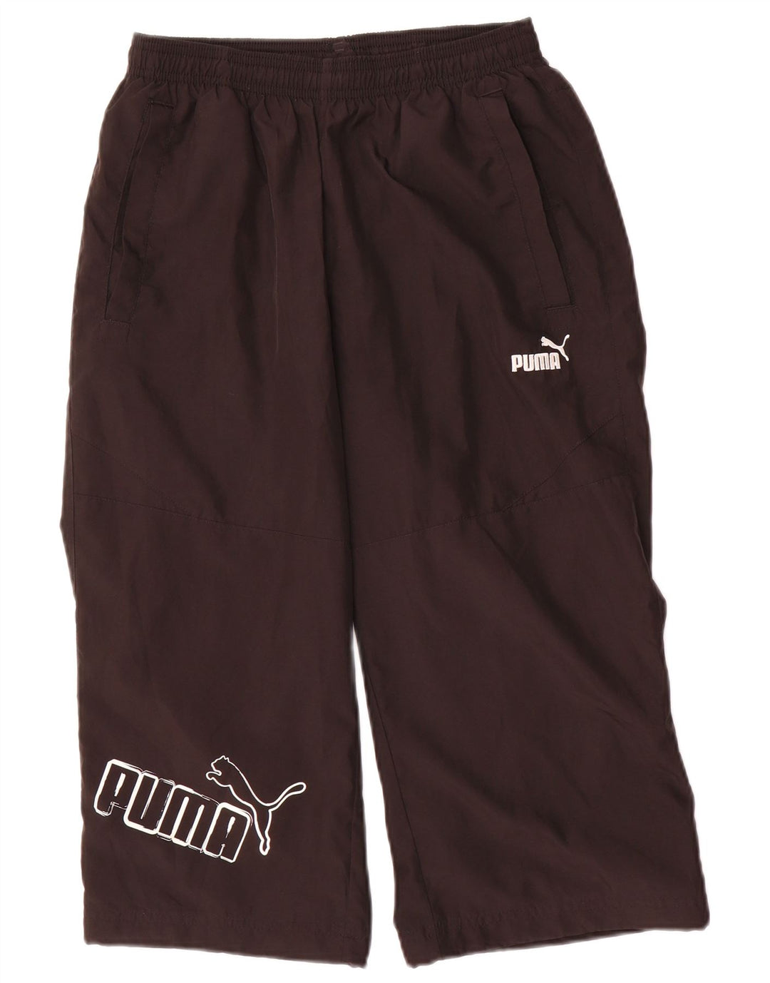 Puma Boys Graphic Tracksuit Trousers 13-14 Years Black Polyester