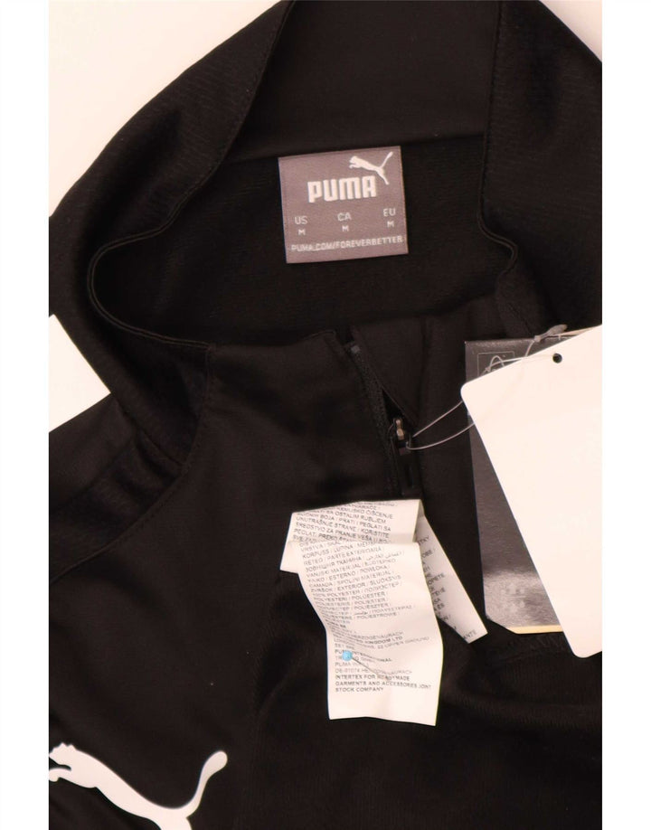 Puma Mens Graphic Top Long Sleeve Medium Black Sports