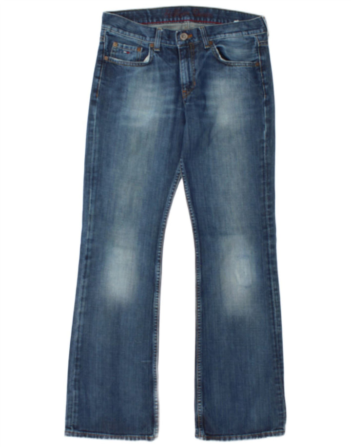 TOMMY HILFIGER Womens Bootcut Jeans W29 L32 Blue Cotton