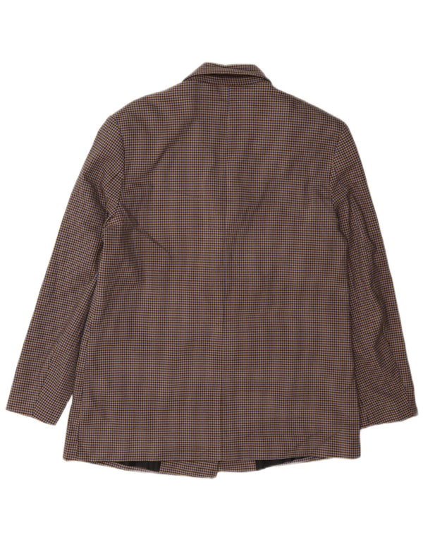 Zara Veste blazer surdimensionnée pour femme UK 10 Petit pied-de-poule multicolore