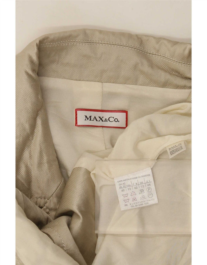 Max & Co. Dame Crop 2-knaps blazerjakke UK 12 Medium Beige