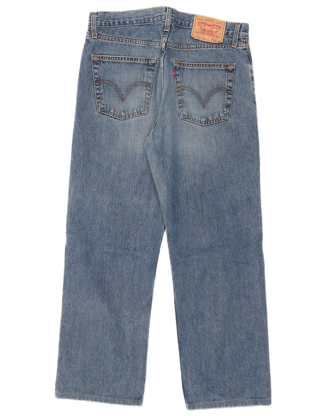 LEVI'S Mens 751 Straight Jeans W32 L27 Blue Cotton