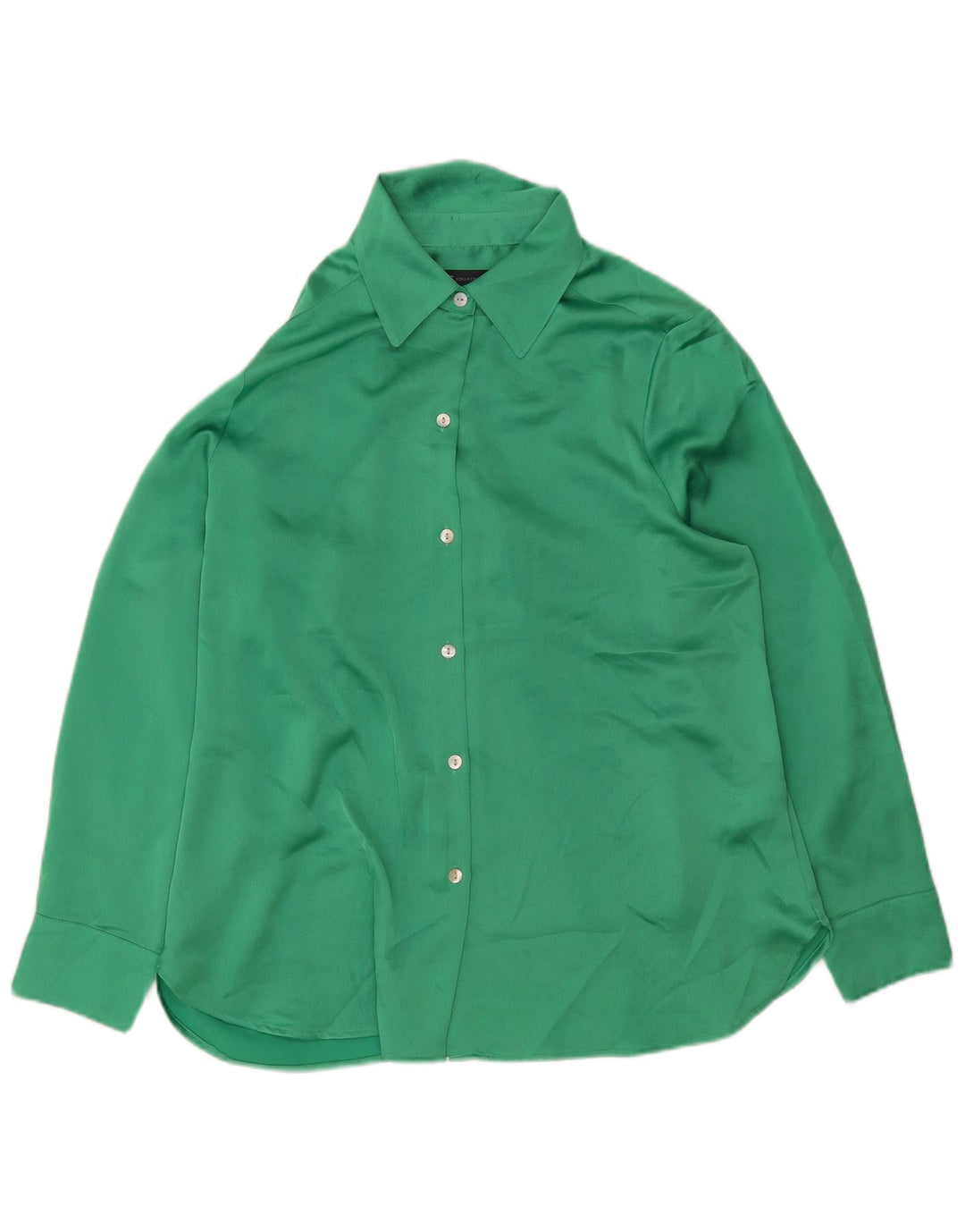 Marks & Spencer Womens Shirt UK 14 Large Green Polyester