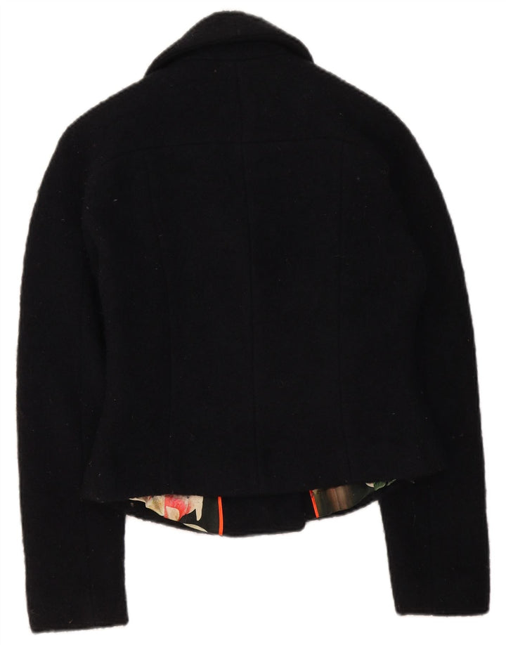 Ted Baker Womens Bolero Jacket UK 8 Small Black Wool