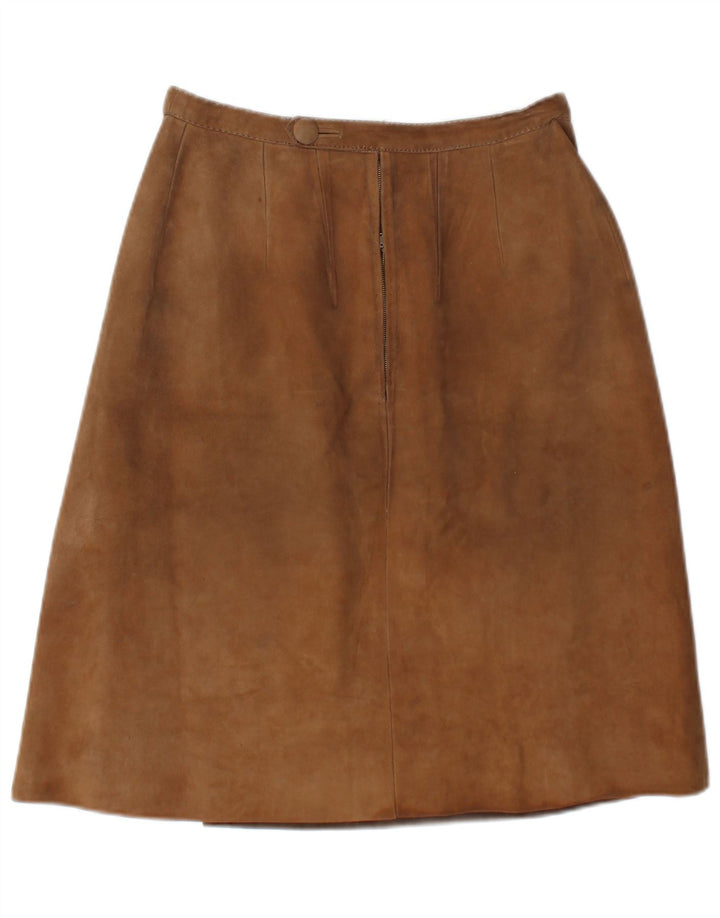 Vintage Damen Wildlederrock W26 Small Beige
